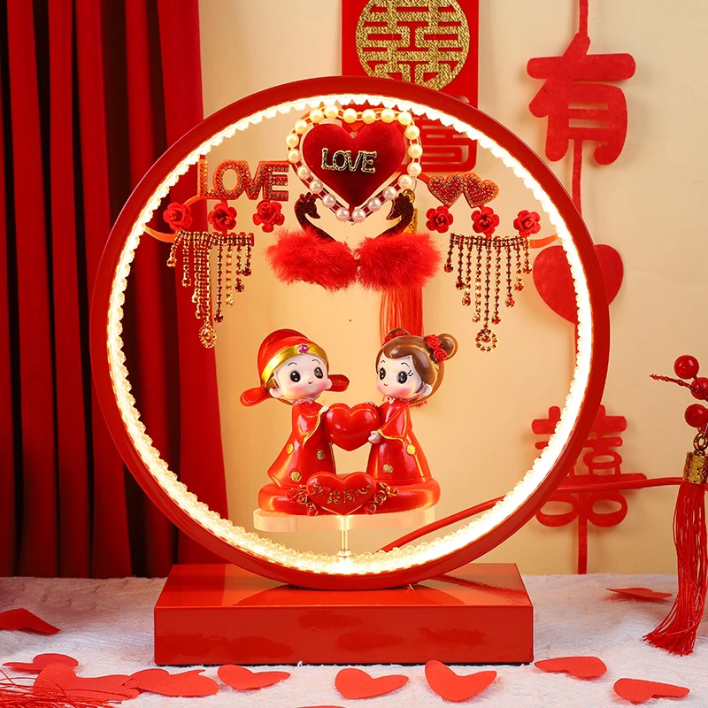 结婚台灯婚房床头灯新娘陪嫁灯送新人礼物卧室长明灯