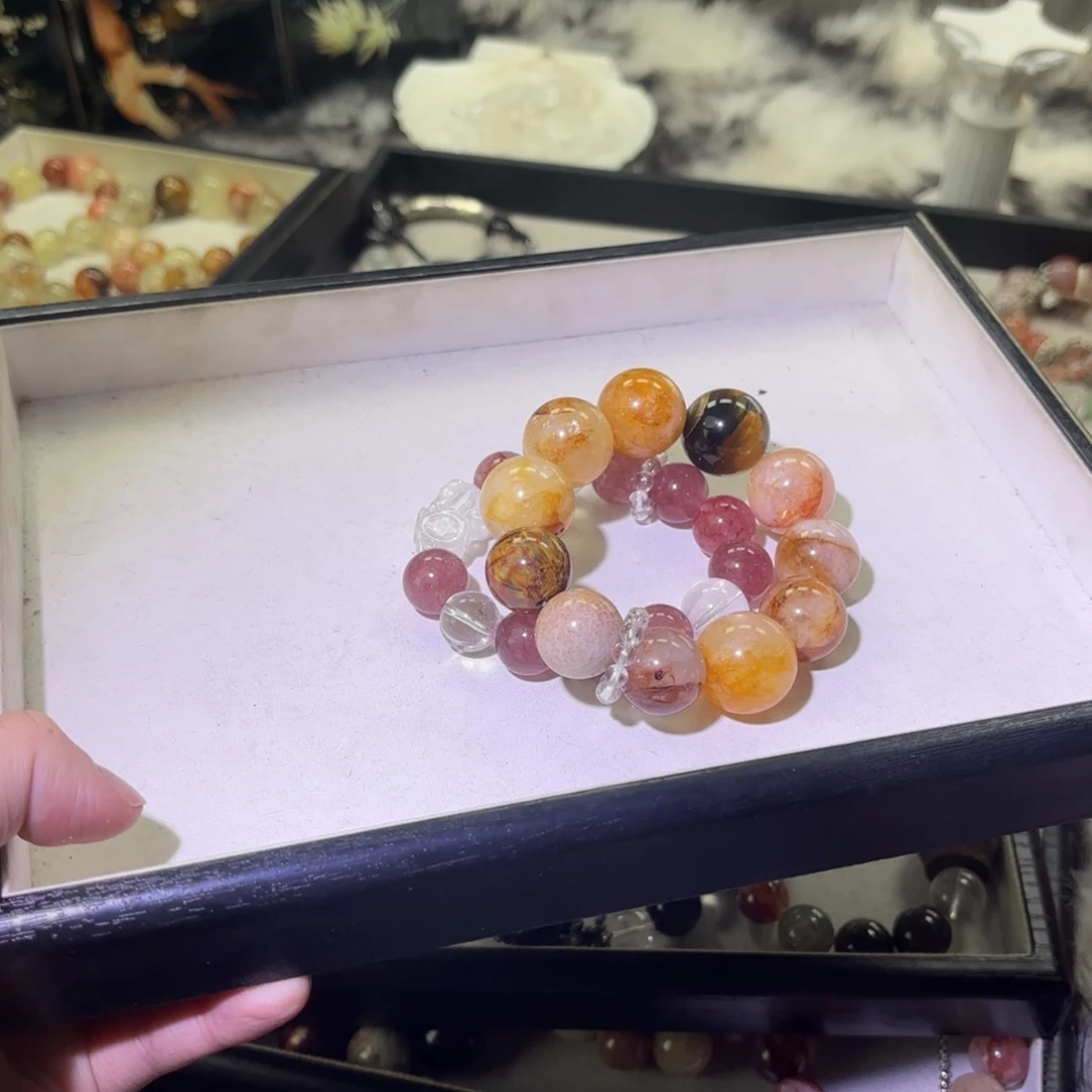 18K金镶嵌烟晶手链