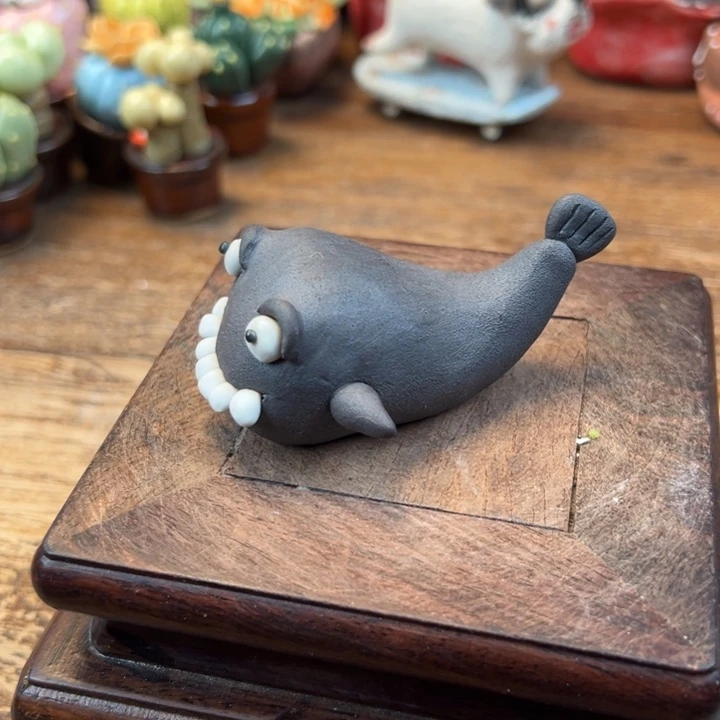 陶摆件小镇青花每日有新品