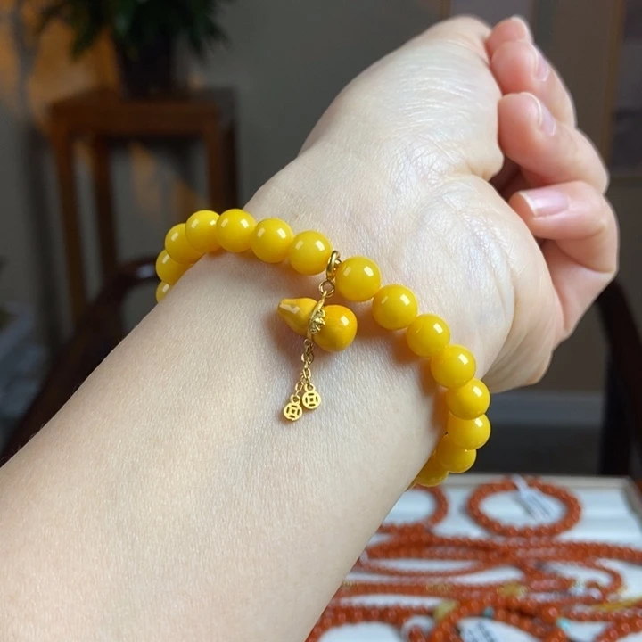 琥珀手链未镶嵌蜜蜡手串7