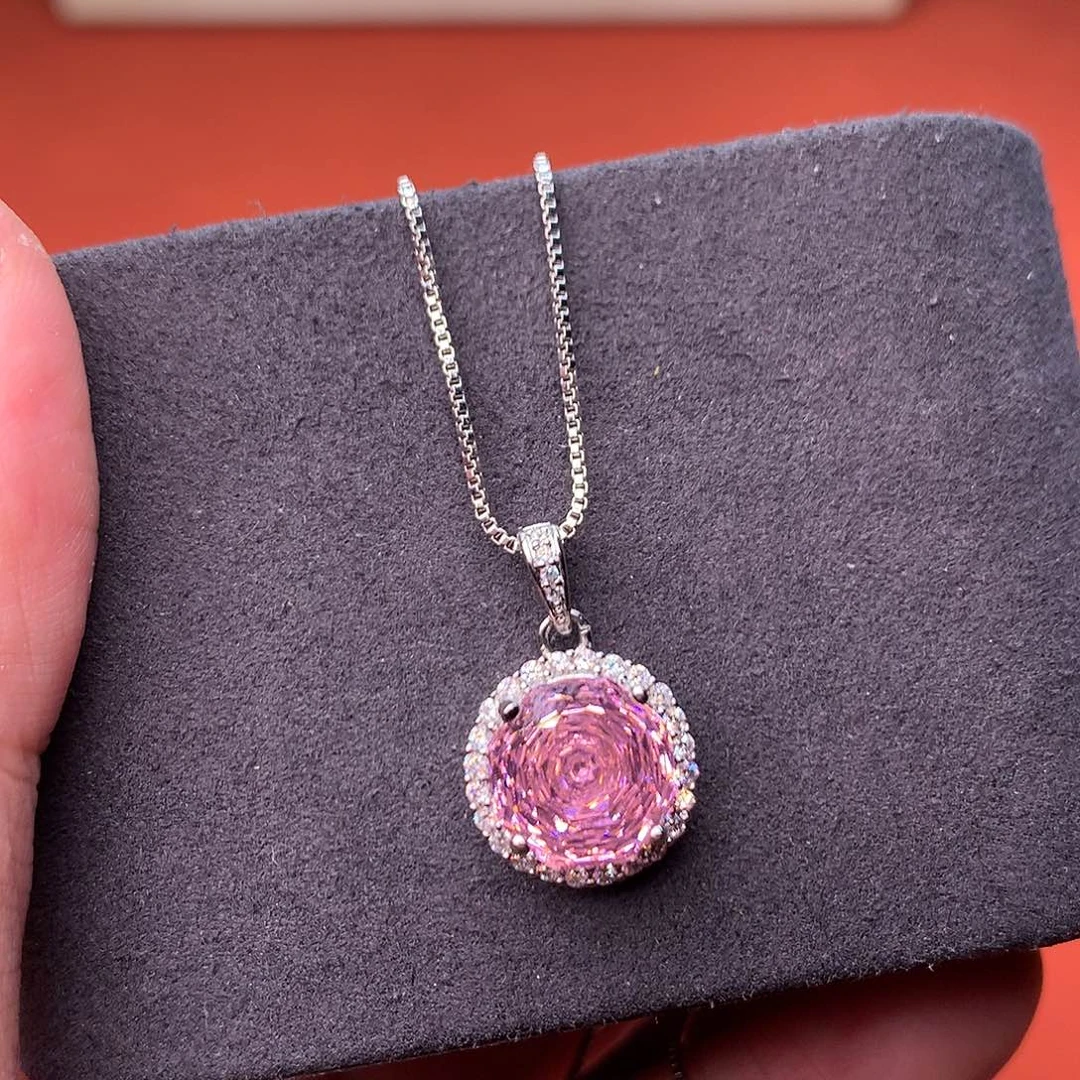 颈饰银S925镶嵌碧玺