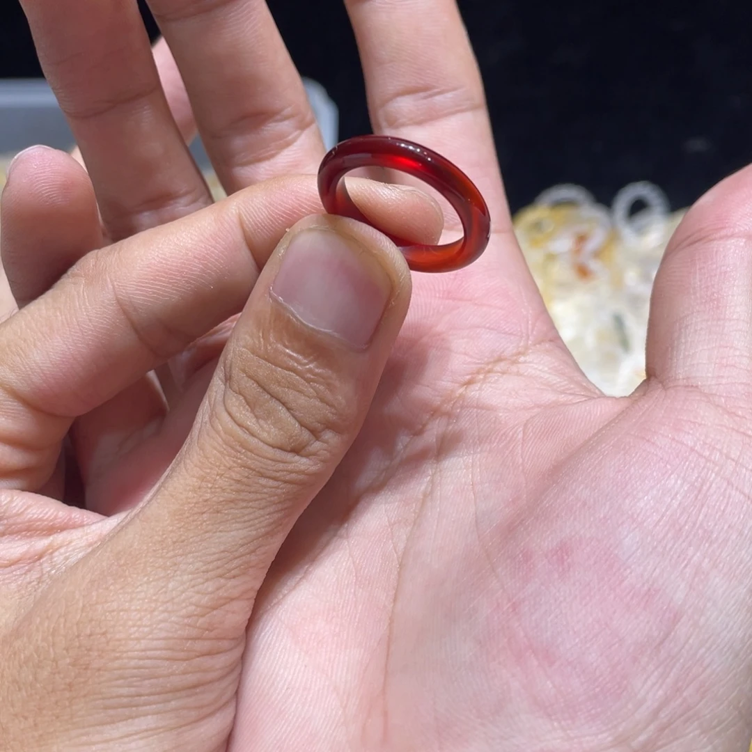 玛瑙/玉髓未镶嵌戒指5号港15