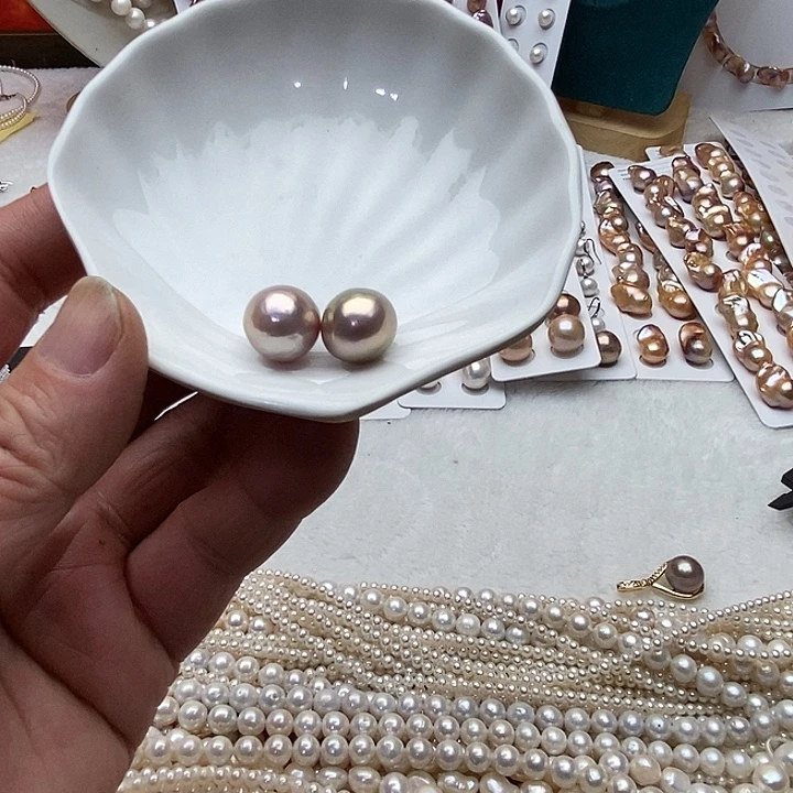 颈饰淡水珍珠合金318做耳钉