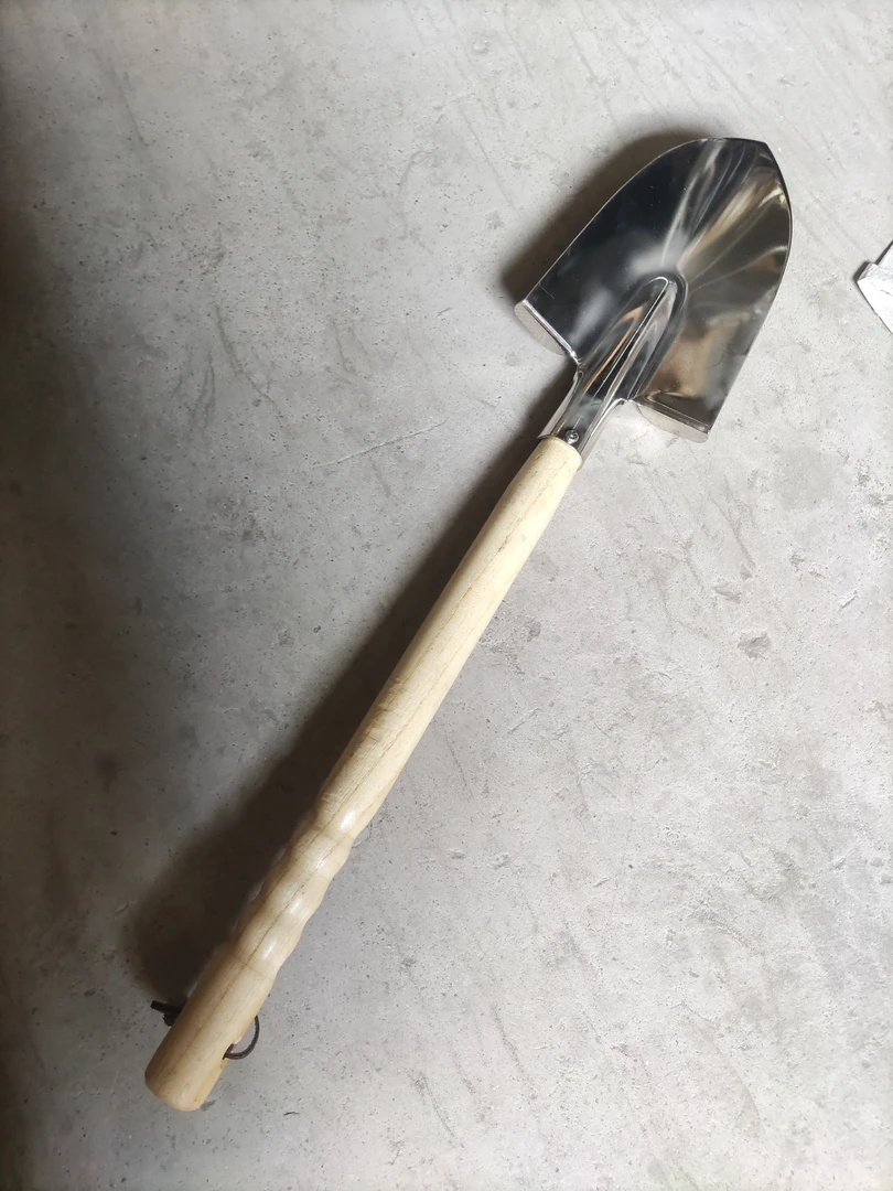 直播间带皮绳不锈钢木柄小铲子有瑕疵不影响使用