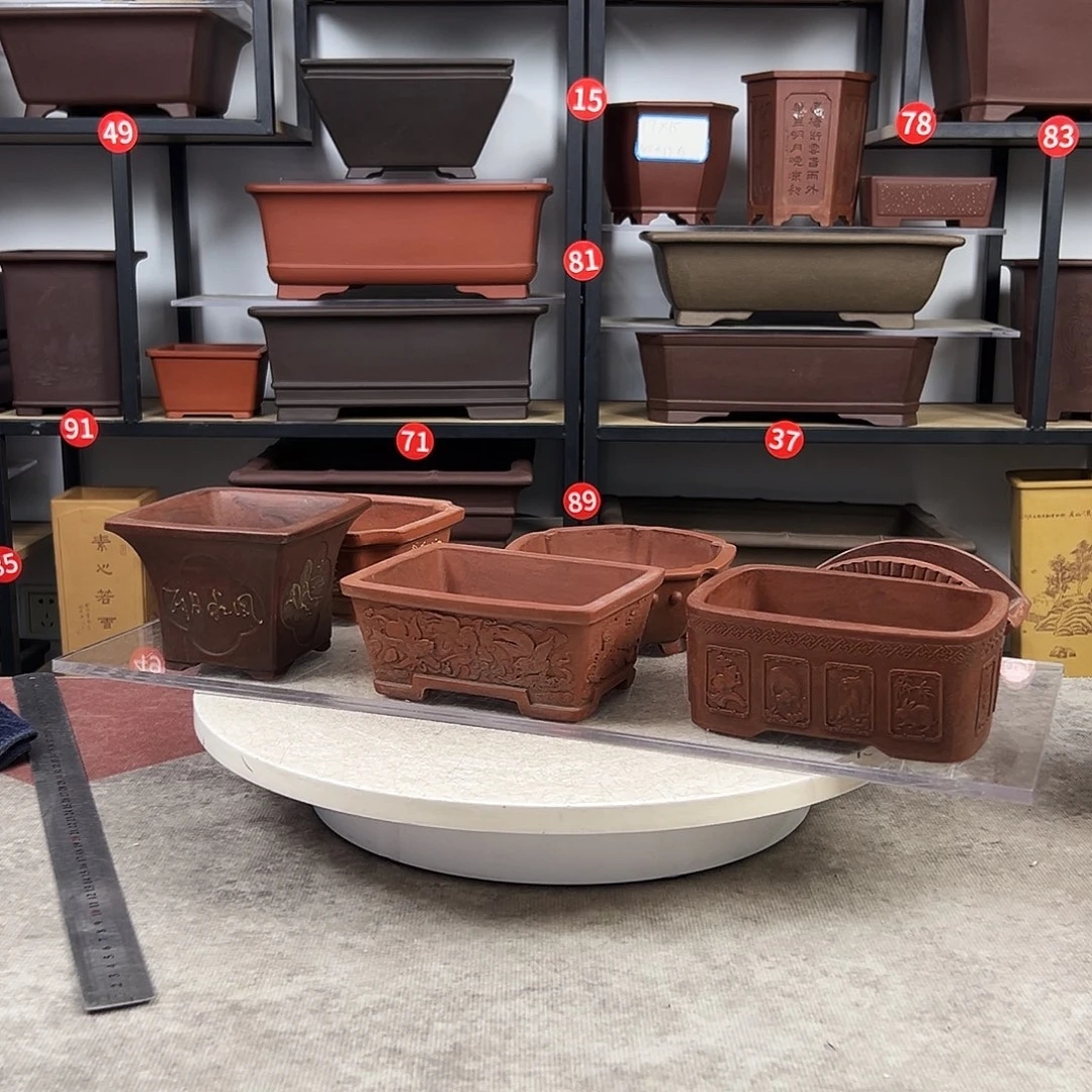 紫砂花盆6只铁画轩88888888888