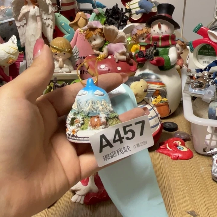 Y***c摆件孤品老货微瑕瓷