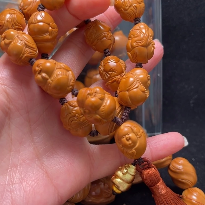 嘴***揍橄榄核手串财迷串