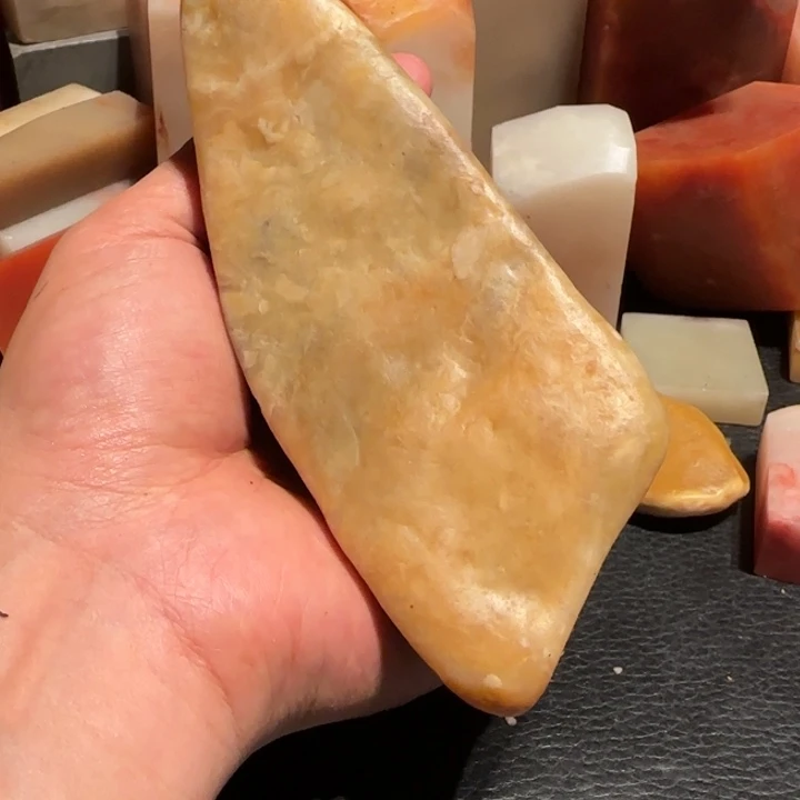 老挝石田黄原石，