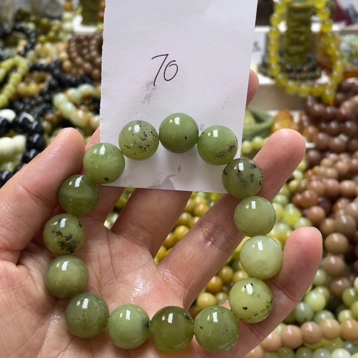未镶嵌蛇纹石玉手链