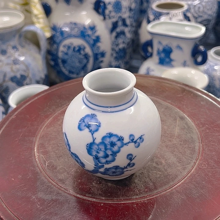 摆件家****爷青花瓷居家摆件花瓶