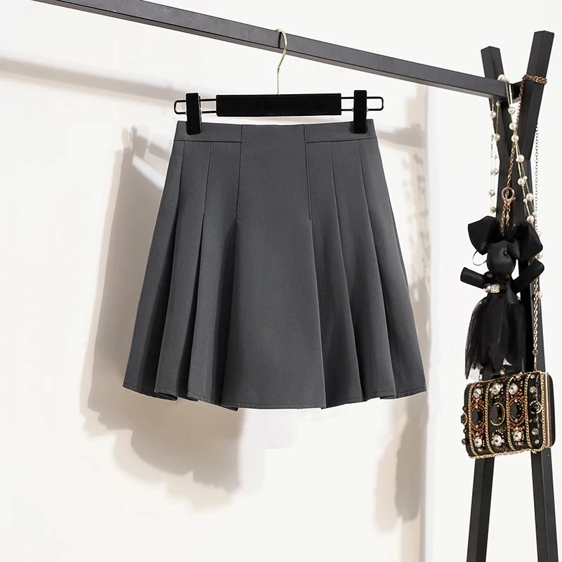 【七七】大码女装高腰半身裙女春夏季胖显瘦遮肉百褶高级感裙子