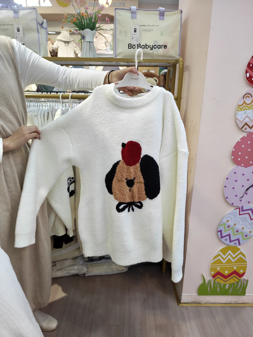 可爱卡通小狗半边绒睡衣女秋冬季加厚保暖软绵绵家居服套装可外穿