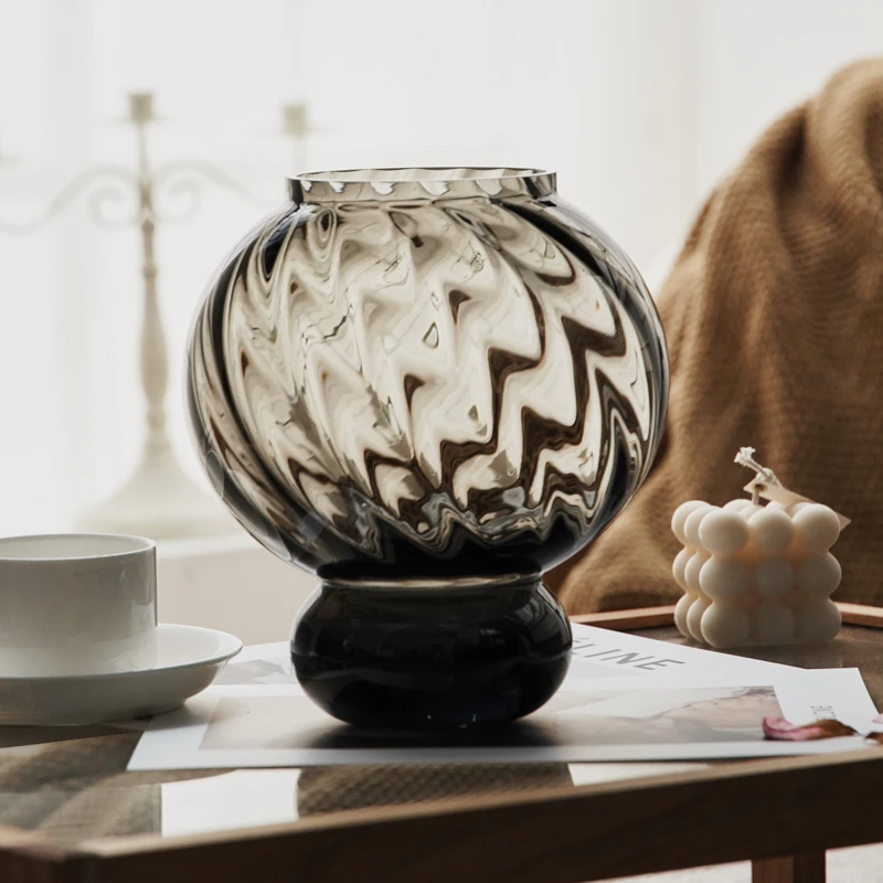 北欧艺术告白气球玻璃花瓶轻奢高级网红灯笼花器鲜花插花家居装饰