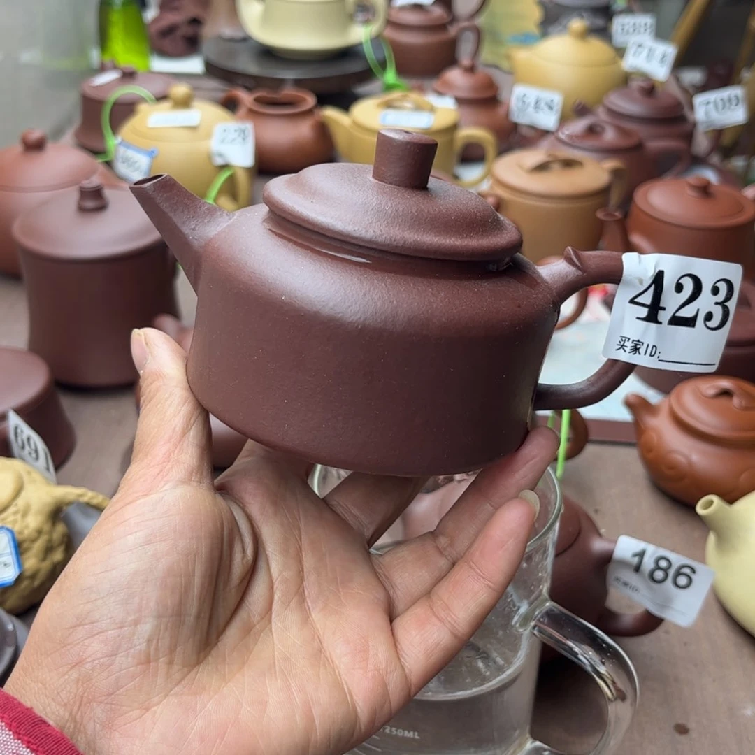 紫砂茶壶紫泥半手瑕疵200cc