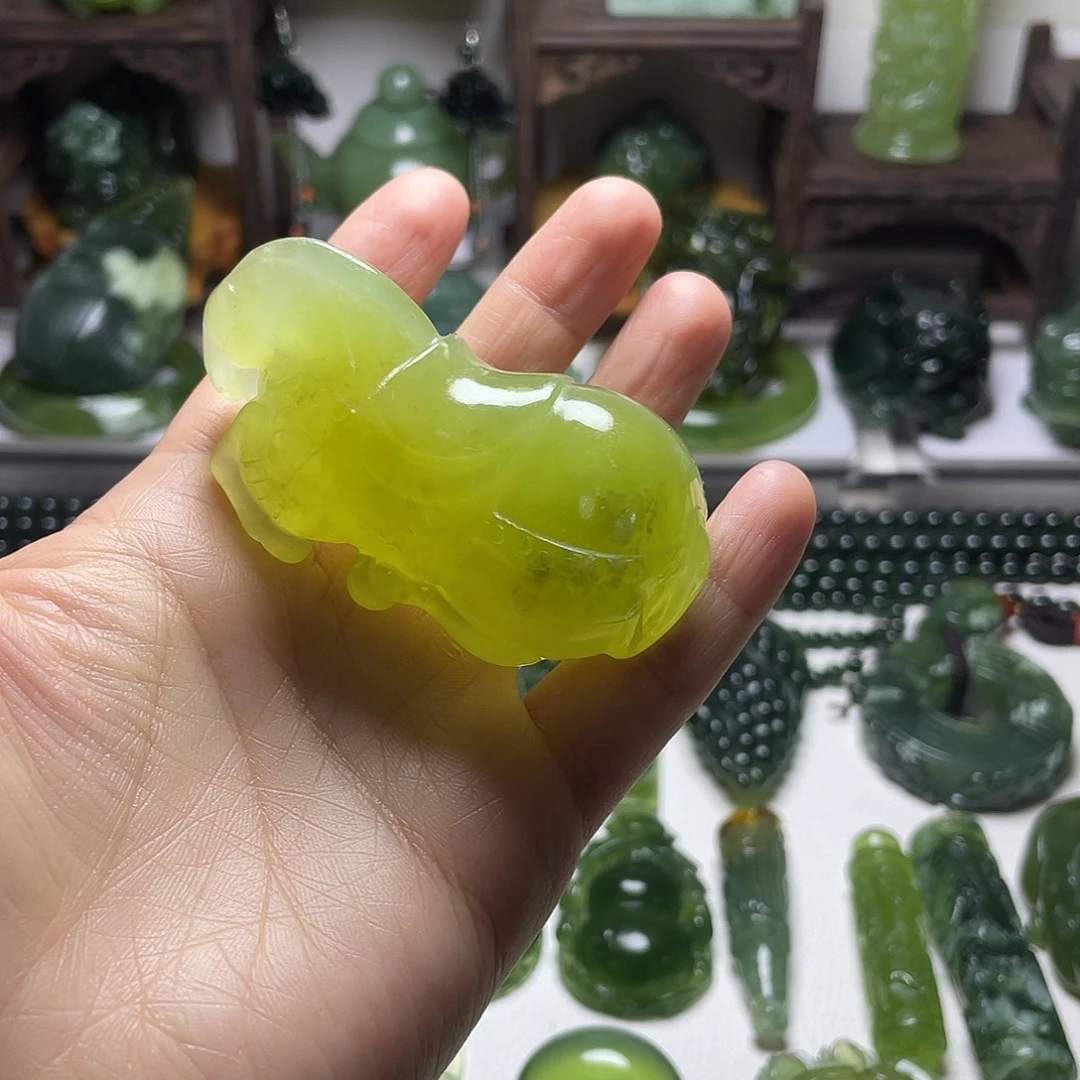 蛇纹石玉未镶嵌手把