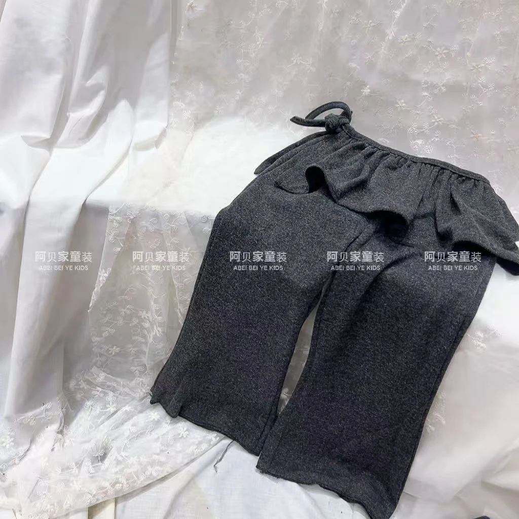 【G10】波妞深灰色超模裤童装
