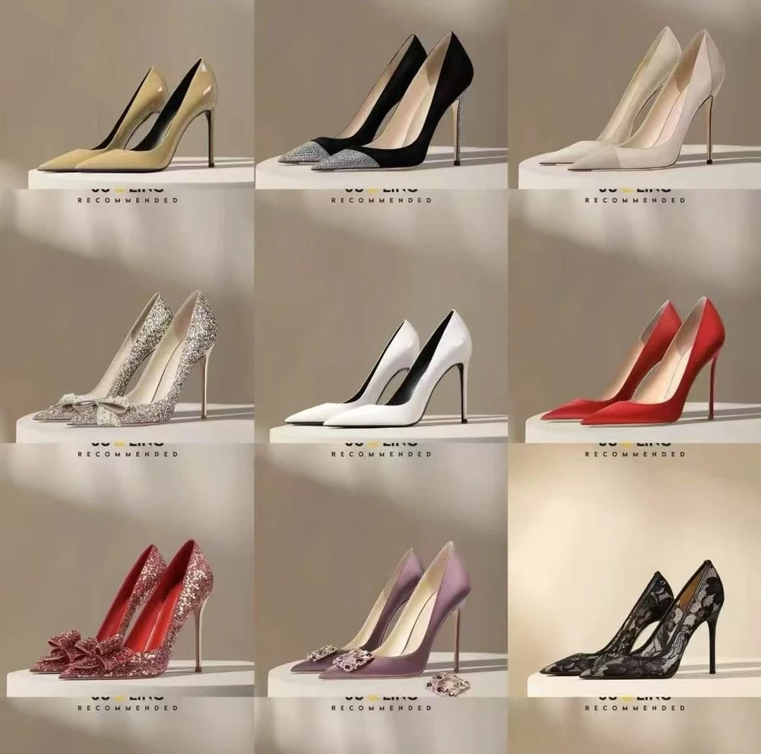 广货优品高跟鞋时尚百搭细跟女鞋气质单鞋夏季女神穿搭春夏女士