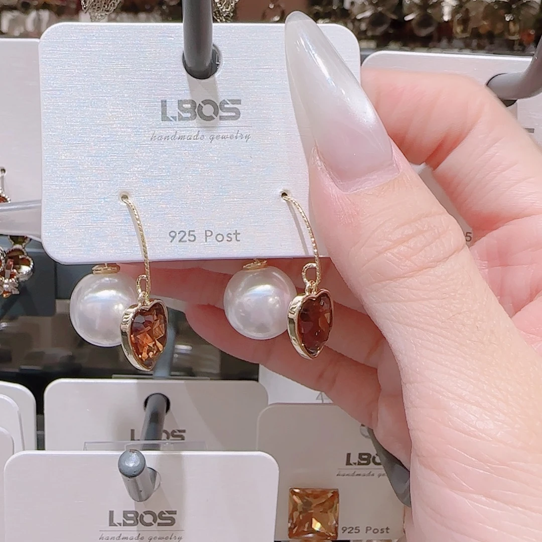 锆石铜合金925银耳环