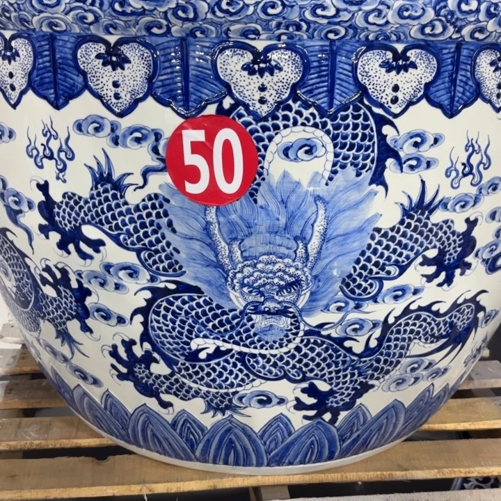 玉***阁陶瓷鱼缸尺寸105–70