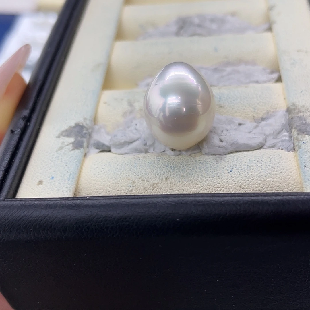 海水珍珠裸珠澳白单珠14-15mm
