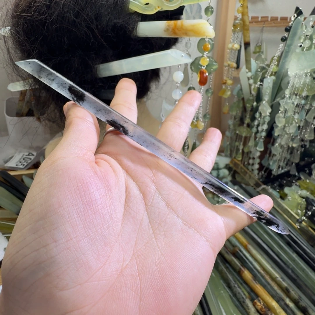 蛇纹石玉合金发饰