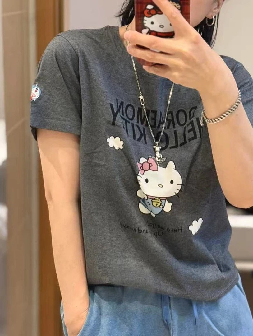 A0388花黑色短袖