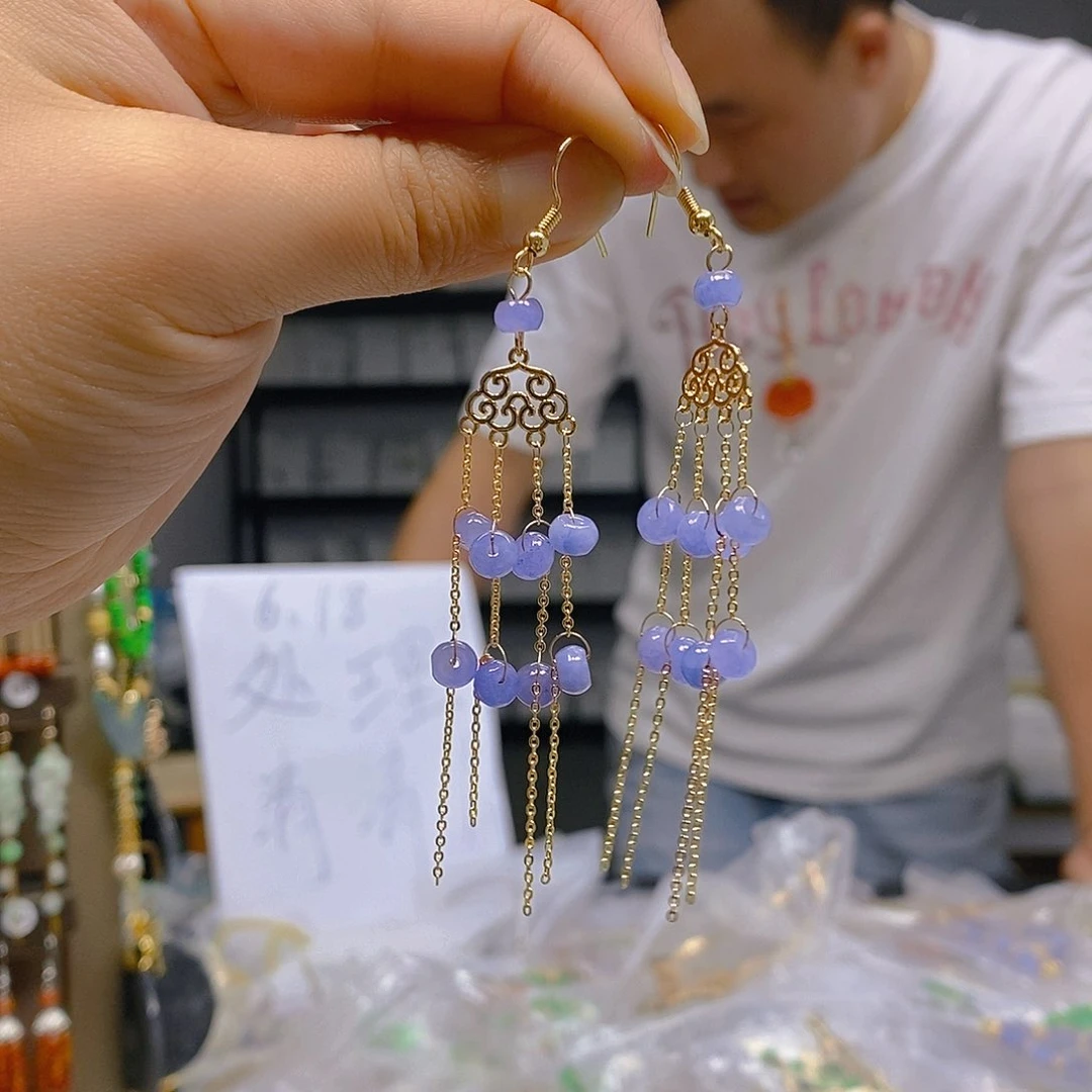 翡翠合金耳饰翡翠