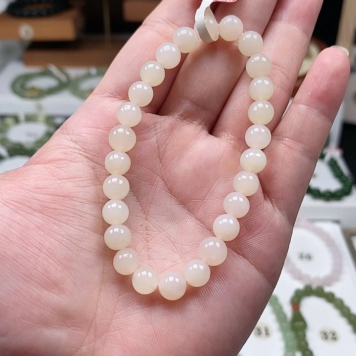 手串未镶嵌和田玉7mm