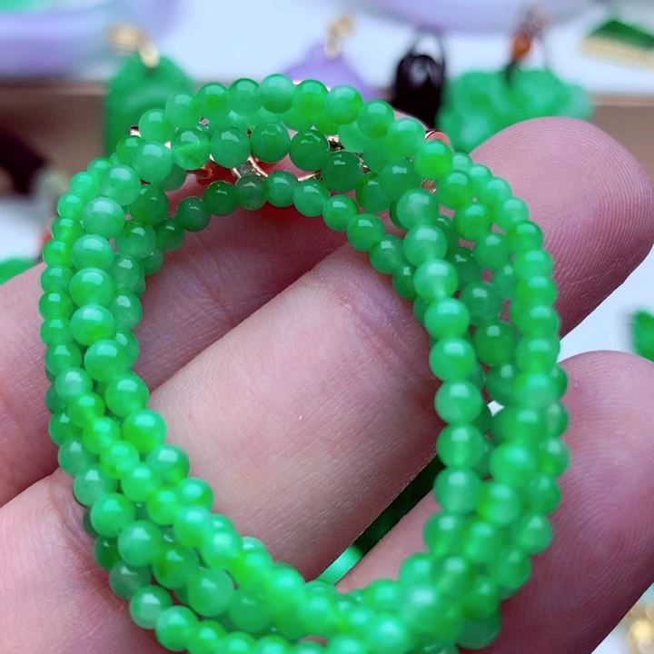 翡翠未镶嵌毛衣链