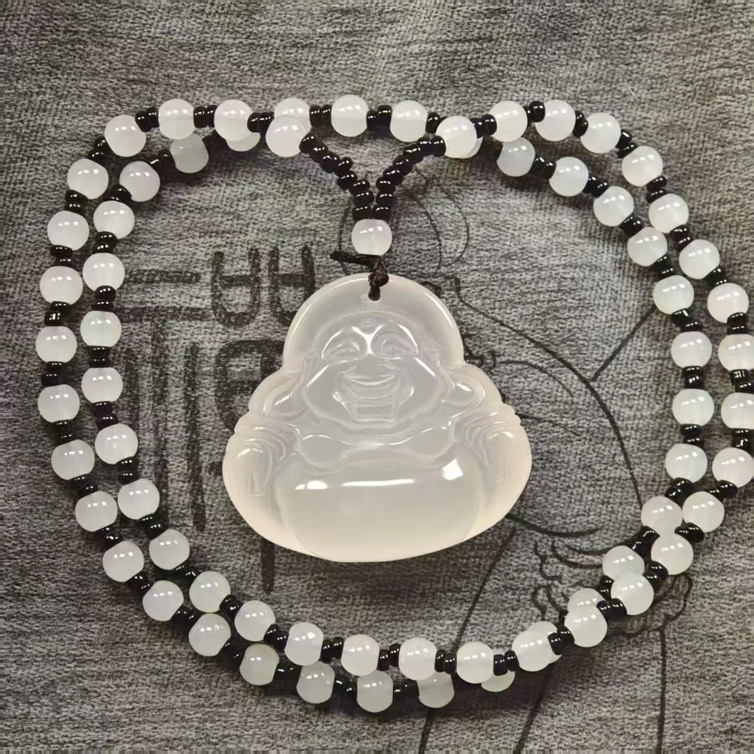 A0008海云母弥勒佛精品吊坠变色海云母血沉宝吊坠遇太阳紫外线