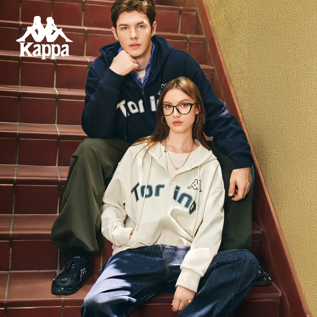 KAPPA/背靠背2025新款运动外搭针织开衫舒适时尚经典百搭长袖外套