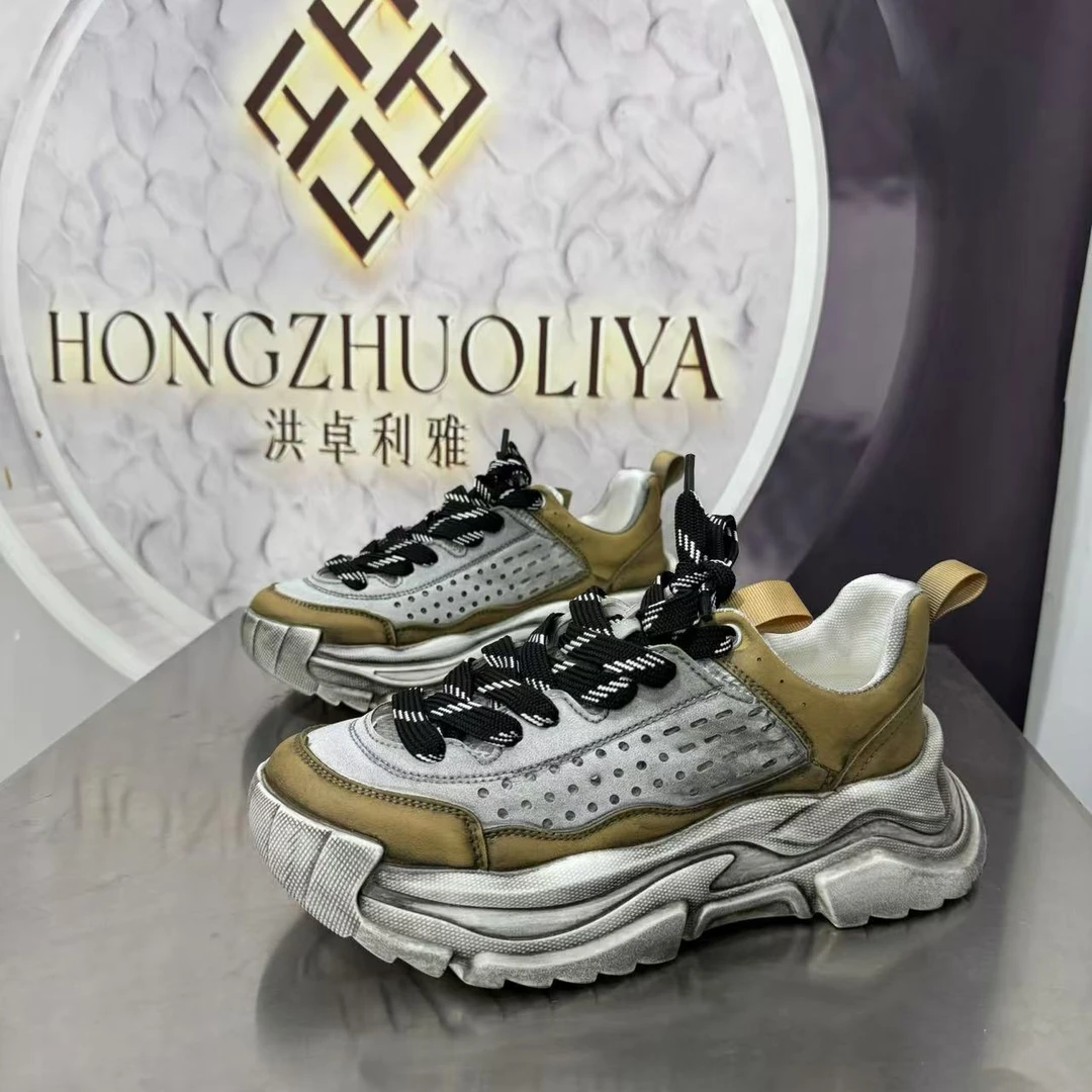 2633单里新款2024圆头系带经典休闲板鞋男款时尚鞋潮鞋男百搭