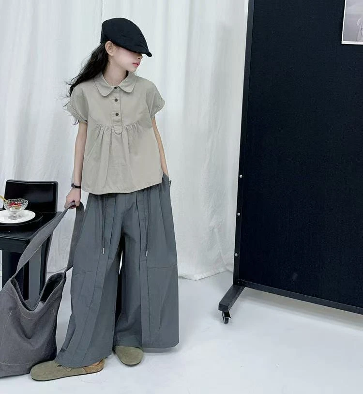 085～时尚女童夏季休闲套装两件套