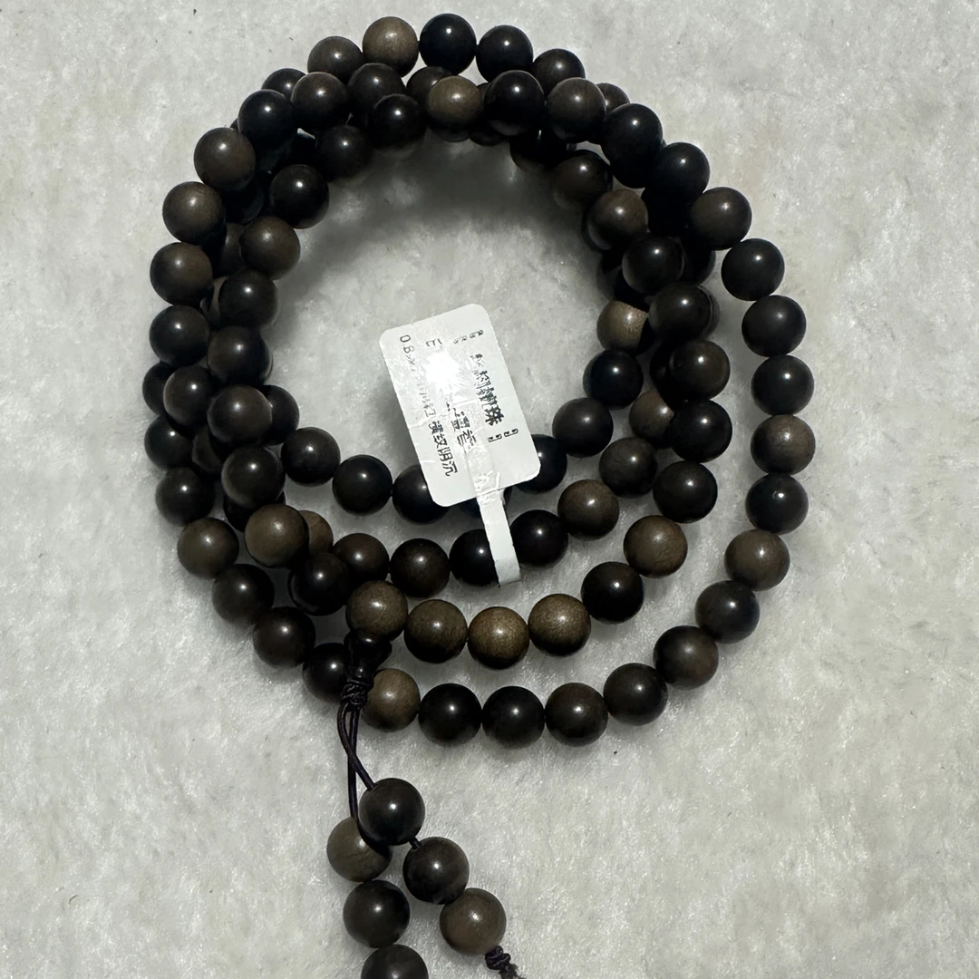 0.8规格108颗印度迈索尔老山檀香阴沉水埋料焦糖奶香药香