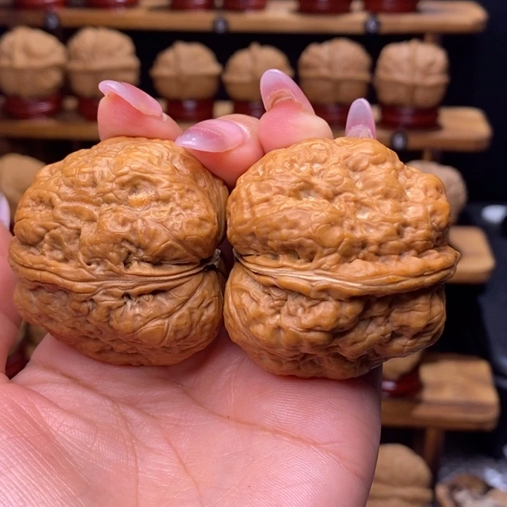 淡***烟文玩核桃把件平头蟾98