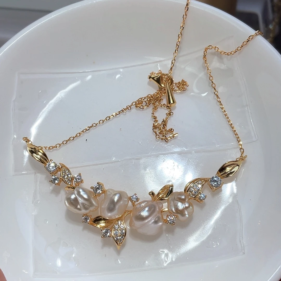 海水珍珠颈饰银S925镶嵌