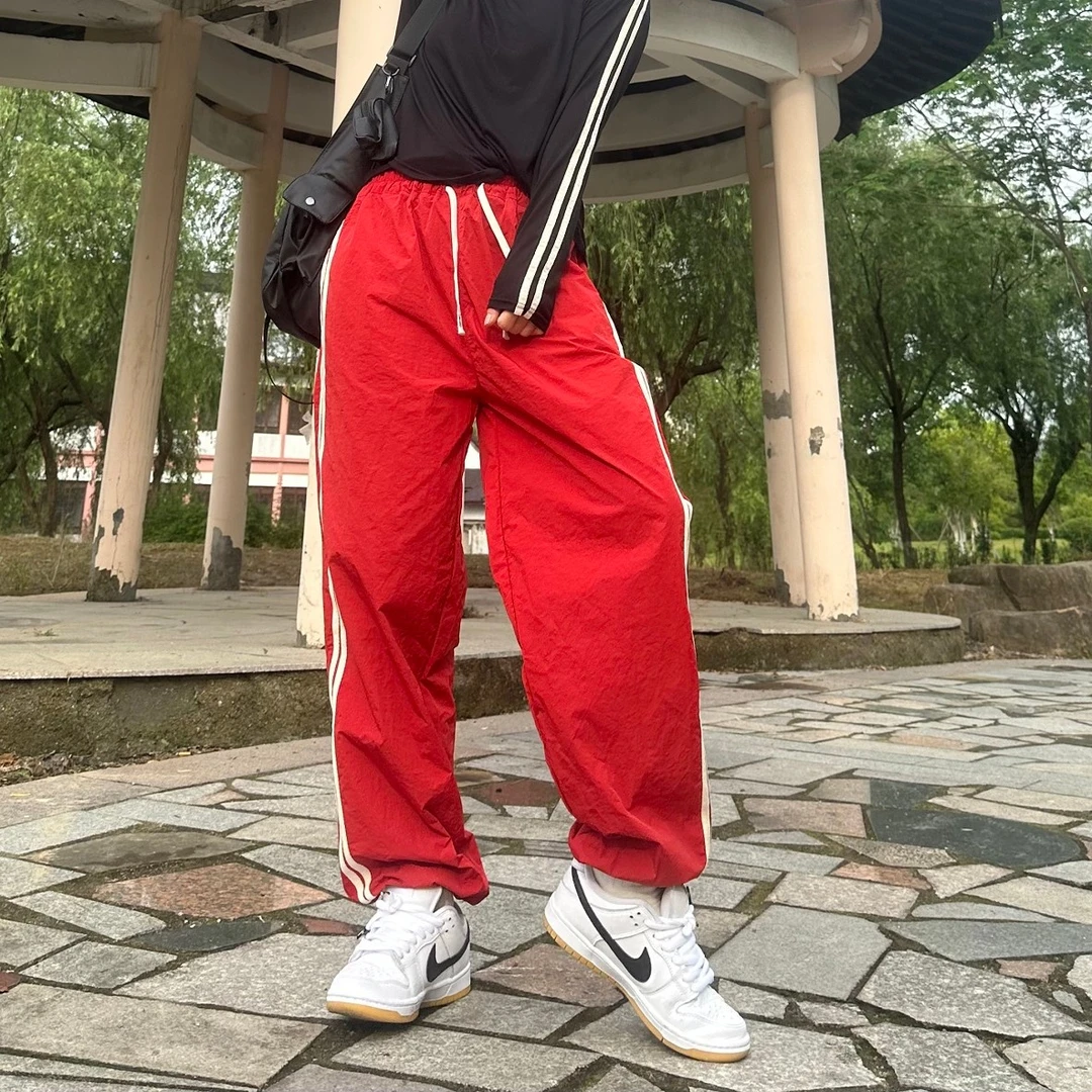 【冰冰二号店】513新款时尚潮流拼条可收裤脚速干裤