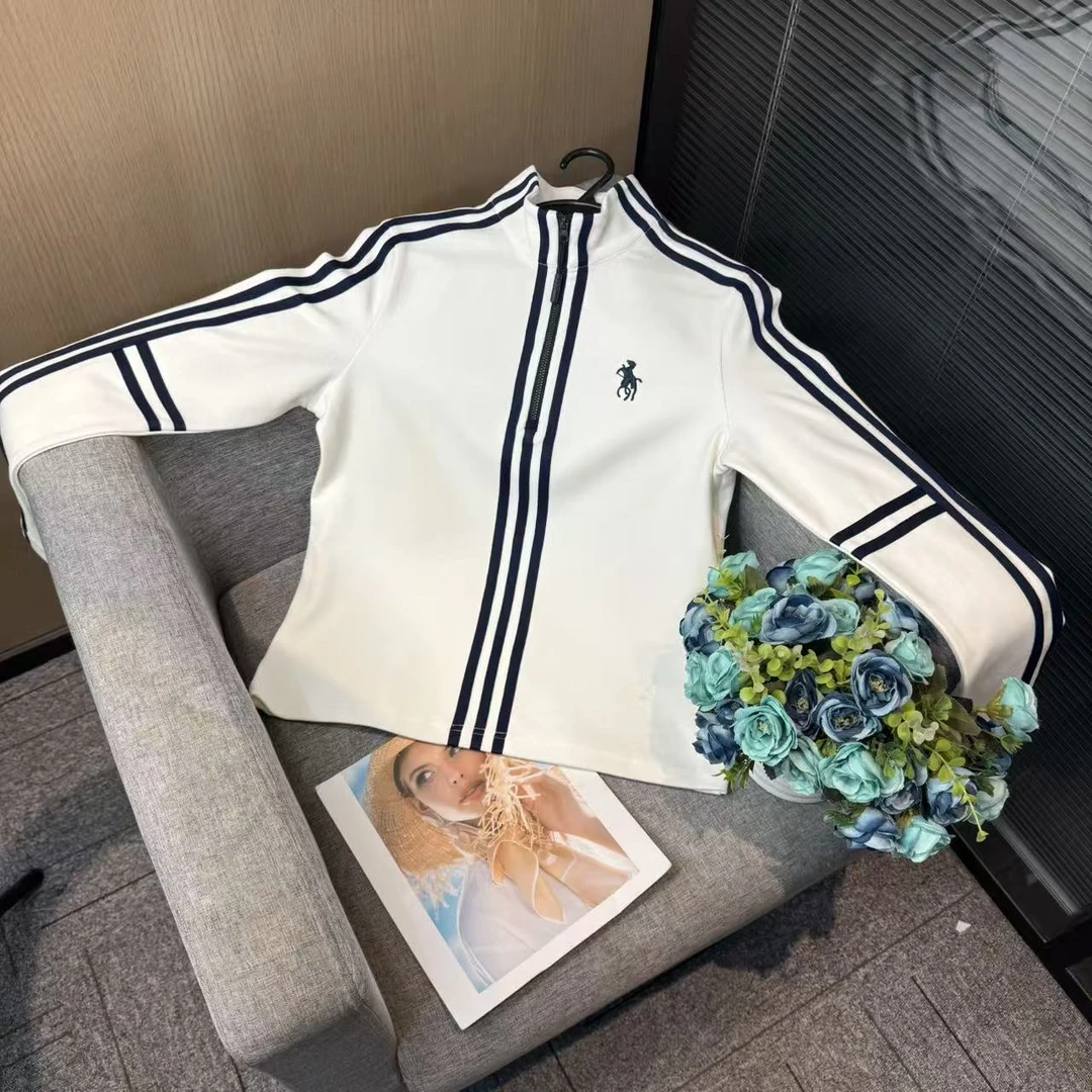 早秋新款时尚舒适轻柔螺纹拼色女款长袖-G50757