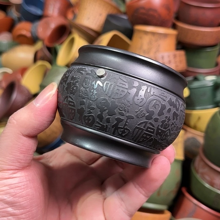 紫砂茶杯全手工紫砂主人杯