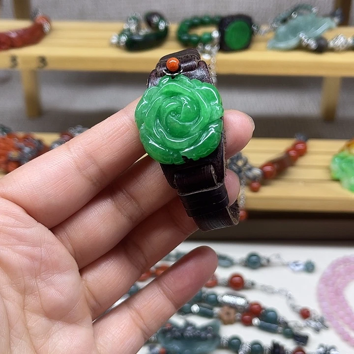 翡翠未镶嵌手链123