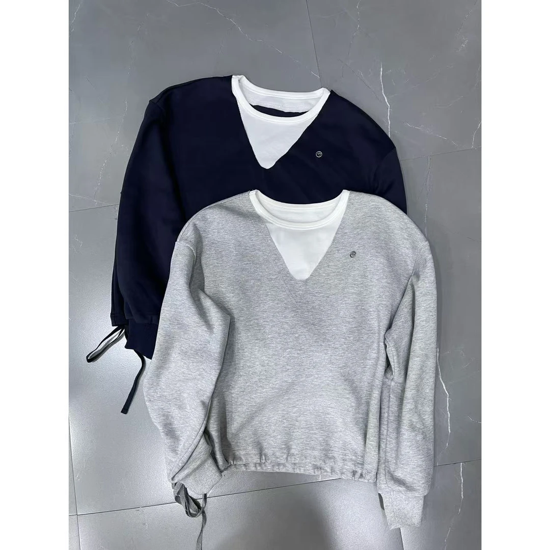 贴片假两件卫衣