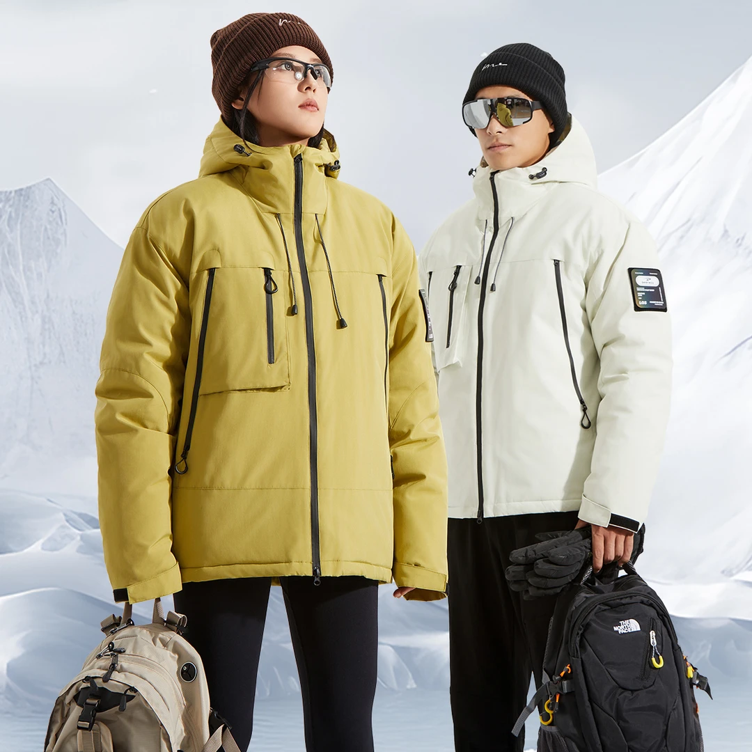 保暖情侣宽松棉服棉衣防风连帽冬季休闲防寒运动滑雪服加厚男款