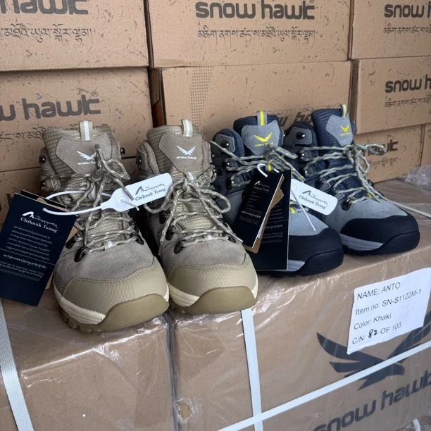 青囊仓真牛皮防水保暖冰男女款登山徒步鞋