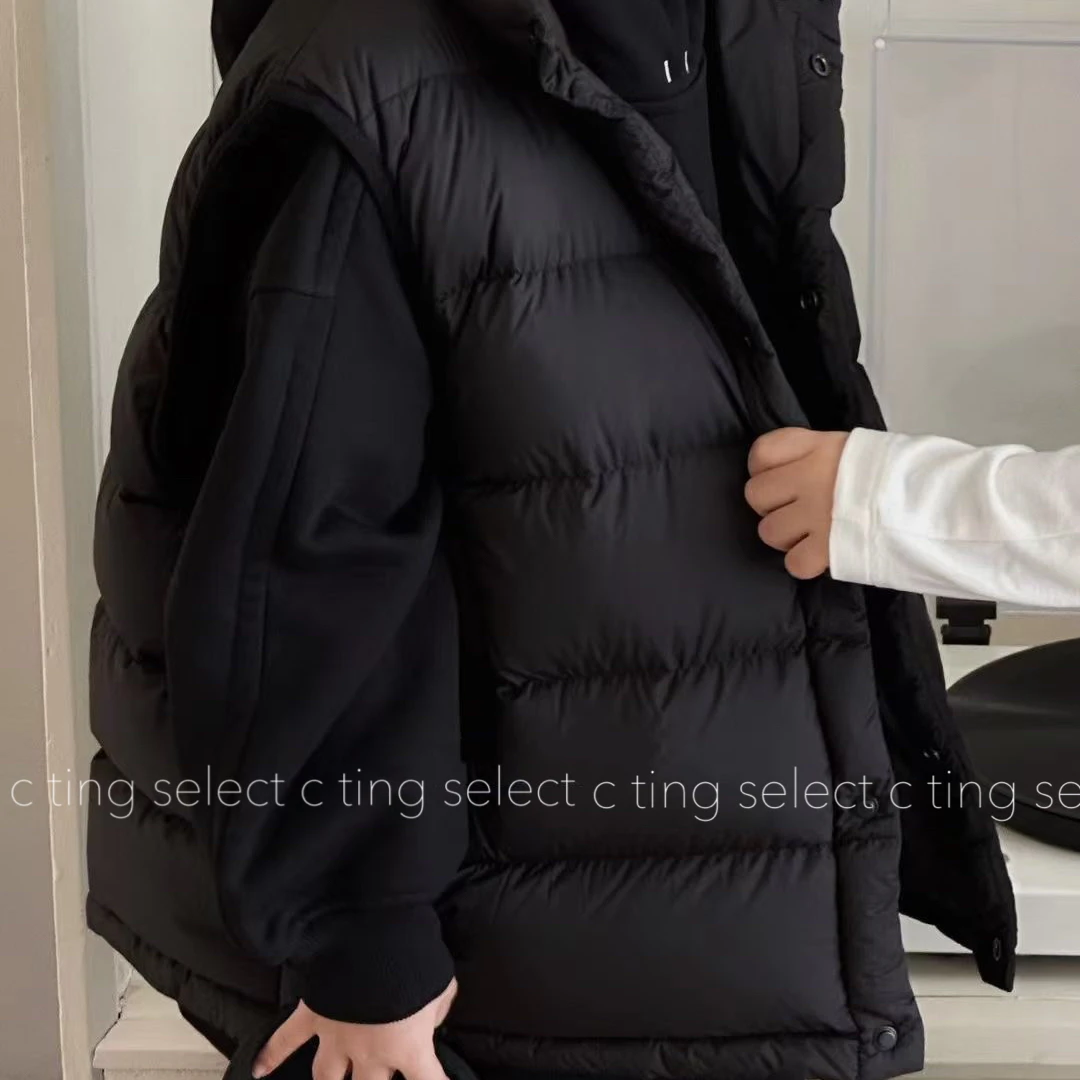 【C TING】2024冬季新款韩版设计师亲子装童装刺绣羽绒服马甲-1669