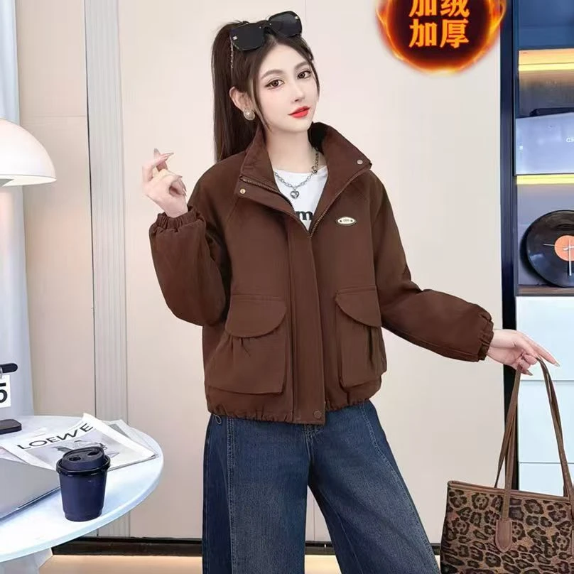 春秋新款短外套休闲减龄棉服百搭宽松春季夹克小个子上衣棒球洋气