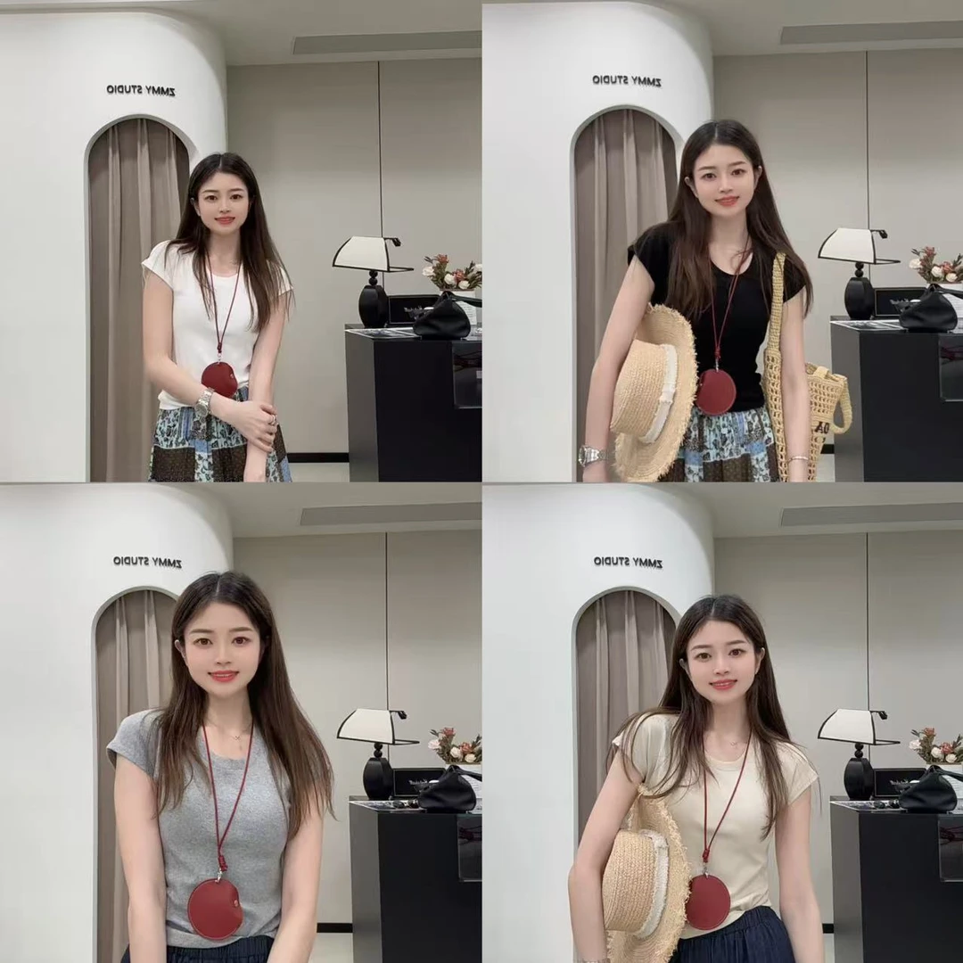 【ZMMY严选私服】夏季新款韩系简约百搭舒适纯色显瘦U领短袖5062501