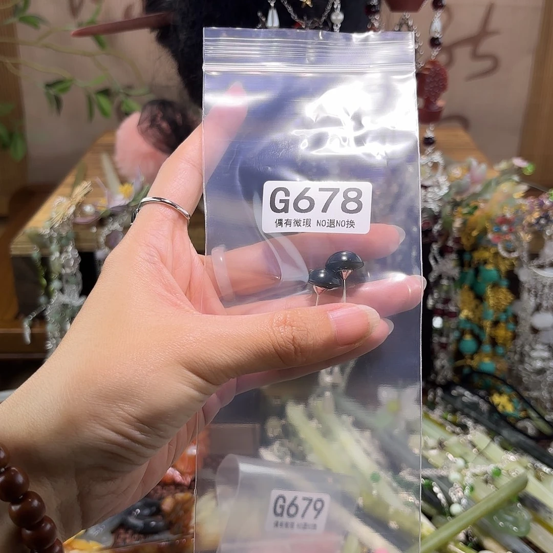 清***&蛇纹石玉合金发饰