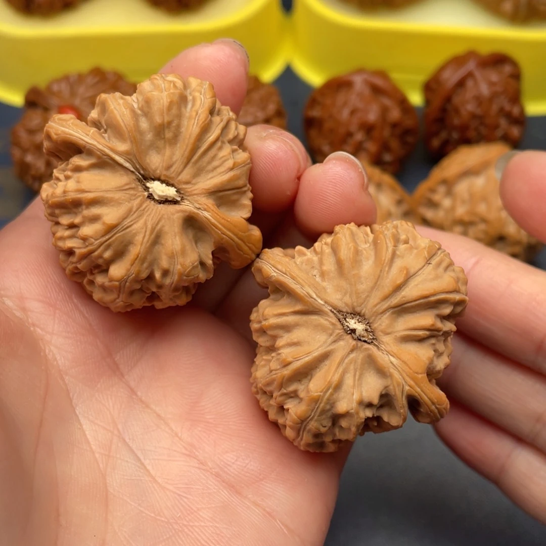 文玩核桃把件小****分白狮子38