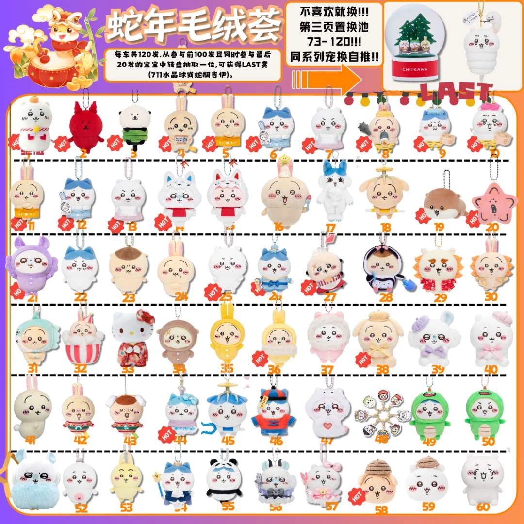 Chiikawa毛绒荟 镜饼 店长 野人 伏见稻荷