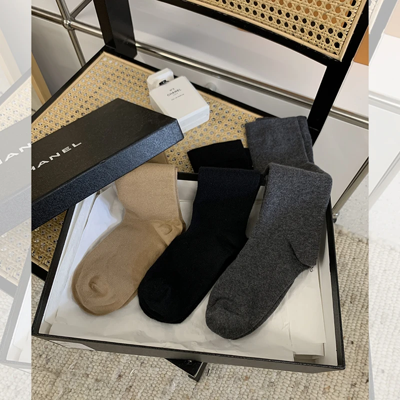 人手一双【压力小腿袜】高弹塑型防滑佰搭休闲显瘦中筒袜MJ233021